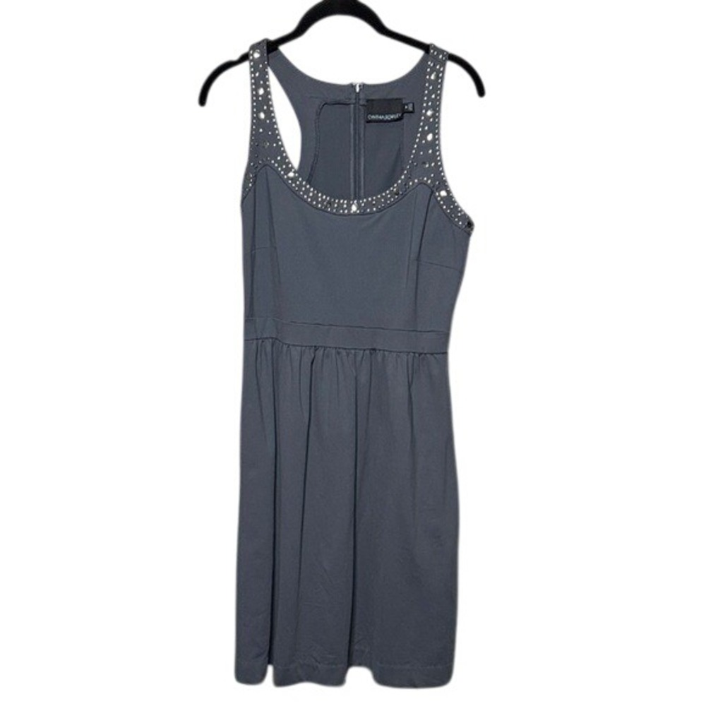 Cynthia Rowley Dress Gray Sleeveless Studded Accents Party Cocktail‎ Medium